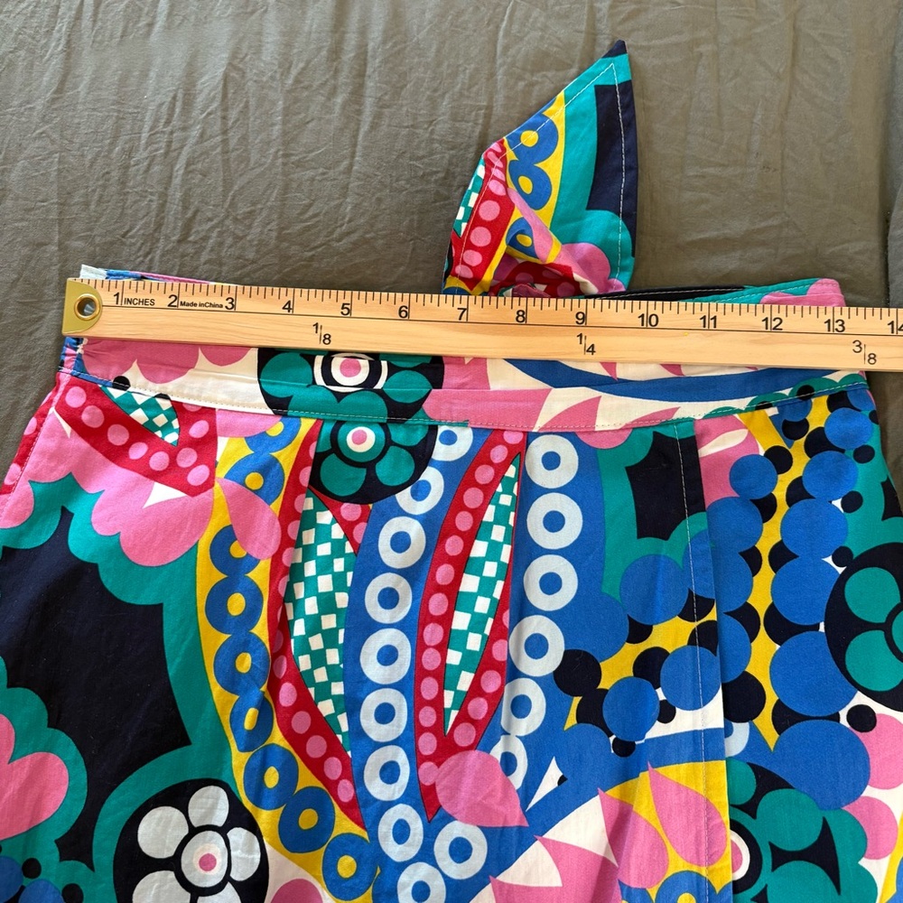 J. Crew Tie-back Tulip Skirt in Ratti Kaleidoscope Floral. Size 2. - Picture 11 of 15